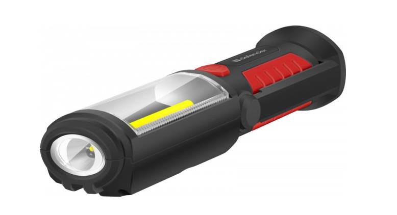 Defender Фонарь FL-20, LED+COB магнитн. держат, черный+красный.