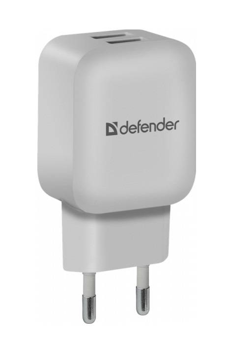 Defender Сетевой адаптер EPA-13 белый, 2xUSB, 5V/2.1А, пакет