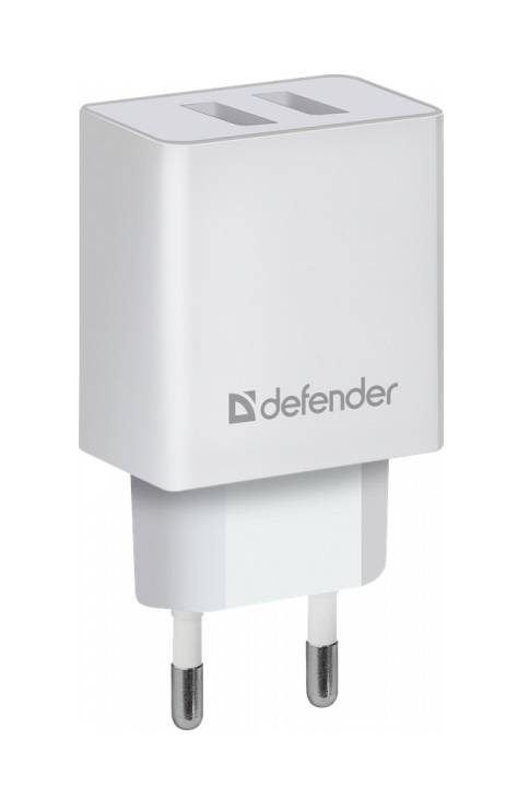 Defender Сетевой адаптер UPA-22 белый, 2xUSB, 2.1А