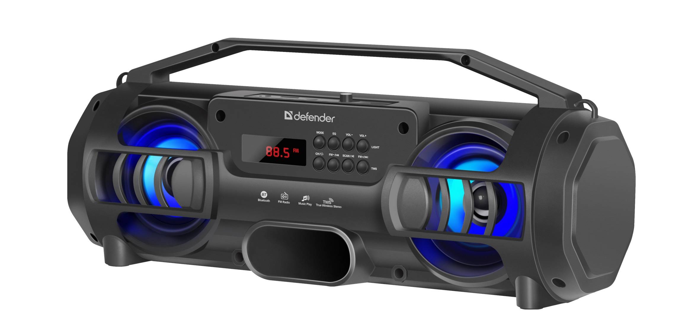 Defender Портативная акустика G104 12Вт, Light/BT/FM/TF/USB/TWS