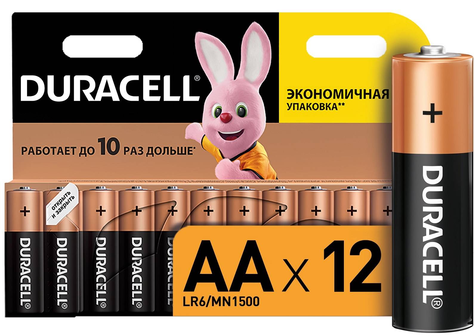 Элемент питания Duracell LR6-12BL BASIC (AA)