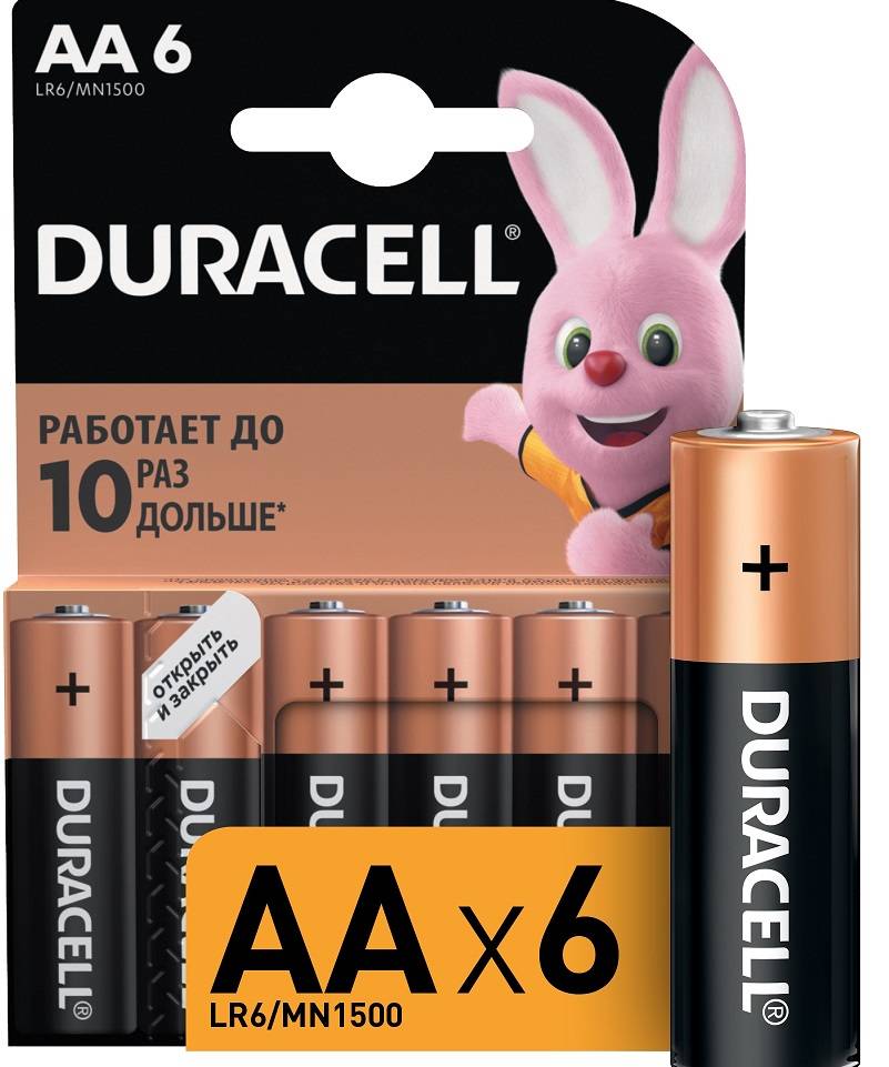 Элемент питания Duracell LR6-6BL BASIC (AA)