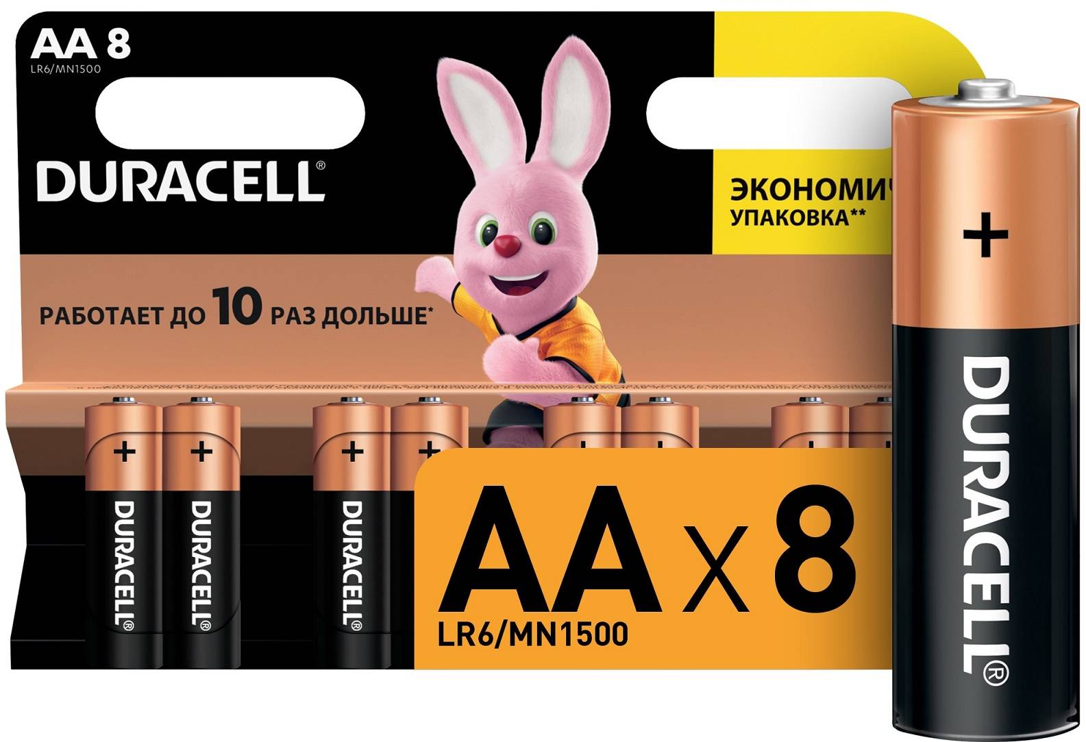 Элемент питания Duracell LR6-8BL BASIC (AA)