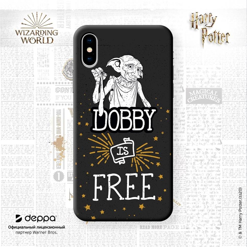 Deppa Чехол TPU для Apple IPhone X, черный, Dobby