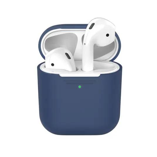 Deppa Силиконовый чехол для AirPods, синий.