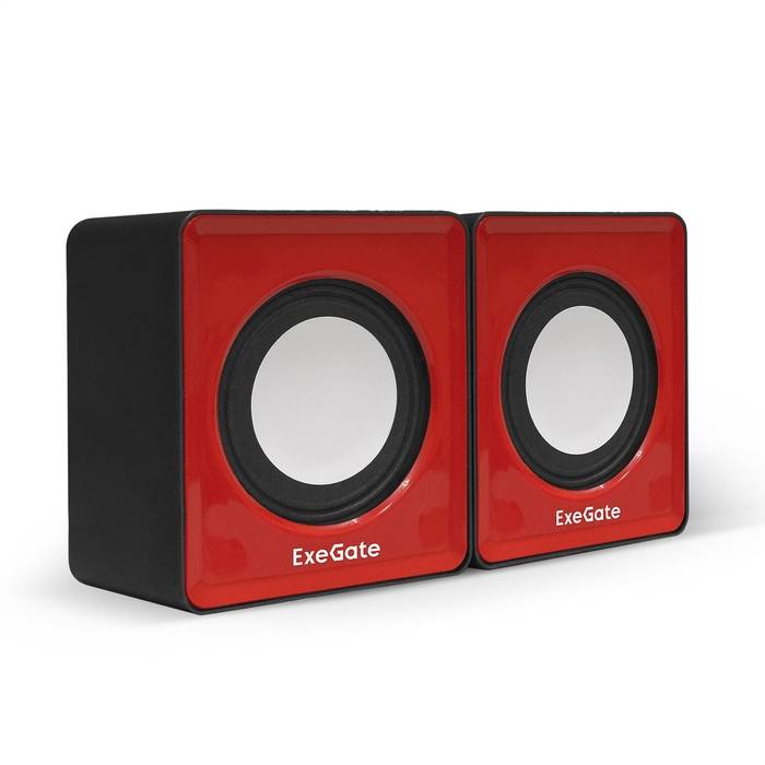 Акустическая система 2.0 ExeGate Disco 140 Red (питание USB, 2х3Вт (6Вт RMS), 100-20000Гц, красный, Color Box)