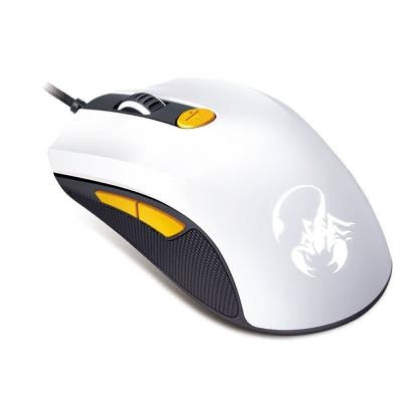 GENIUS Мышь игровая Scorpion M6-600 Black+Orange, USB, 800-1500dpi, 6 кнопок, память на 4 игровых профиля, с грузиками