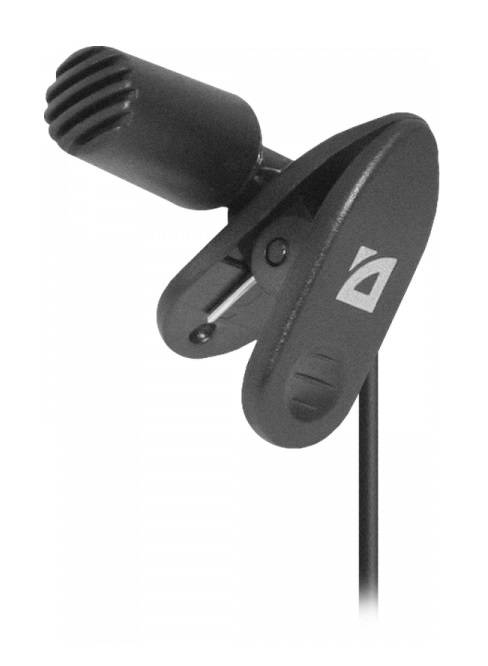 Defender Микрофон компьютерный MIC-109 черный, на прищепке, 1,8 м