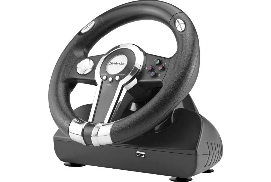 Defender Игровой руль Gotcha PC/PS3,12 кнопок, педали