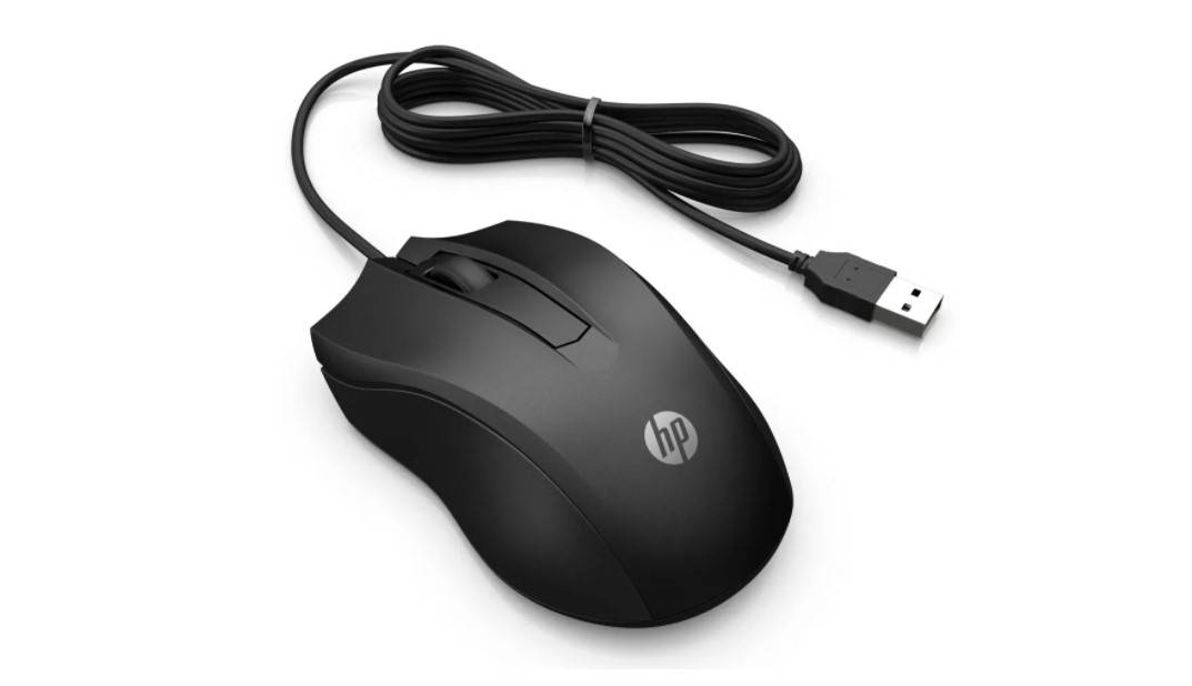 HP Мышь Wired Mouse 100 (проводная, черная) >