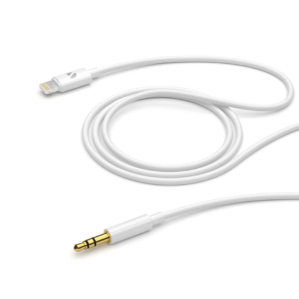 Deppa Аудиокабель 3.5мм (m) — Lightning, MFI, 1.2м, белый