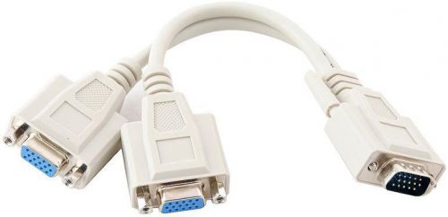 Кабель-разветвитель VGA 1=>2 (1x15M/2 X15F), {VGA Spliter Cable 0.3m}, VCOM 