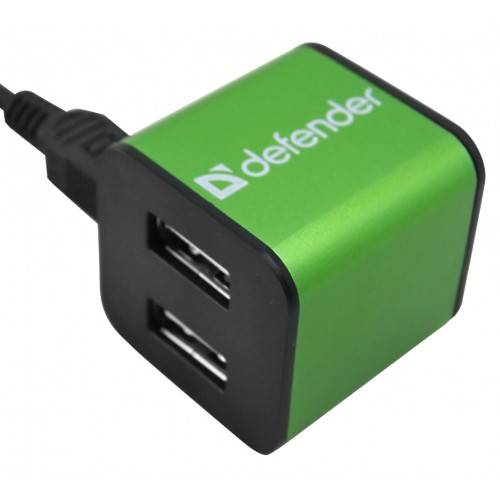 Разветвитель Defender  QUADRO IRON USB2.0 — 4 порта, метал. корпус, до 480 Мбит/с, +кабель USB 2.0 A(M) — MiniB (M) — 1м