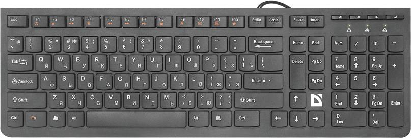 Defender Проводная клавиатура UltraMate SM-530 RU,черный,мультимедиа