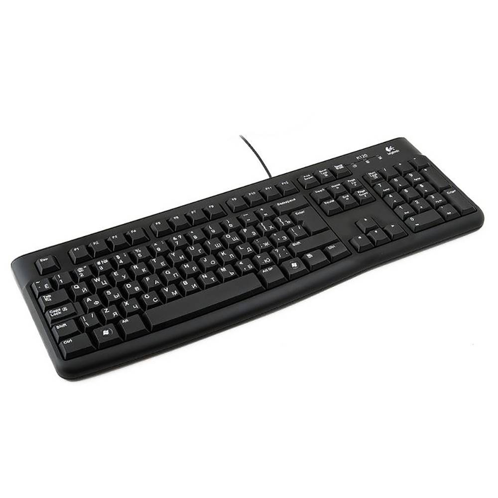 Logitech Клавиатура проводная K120 For Business Black USB.