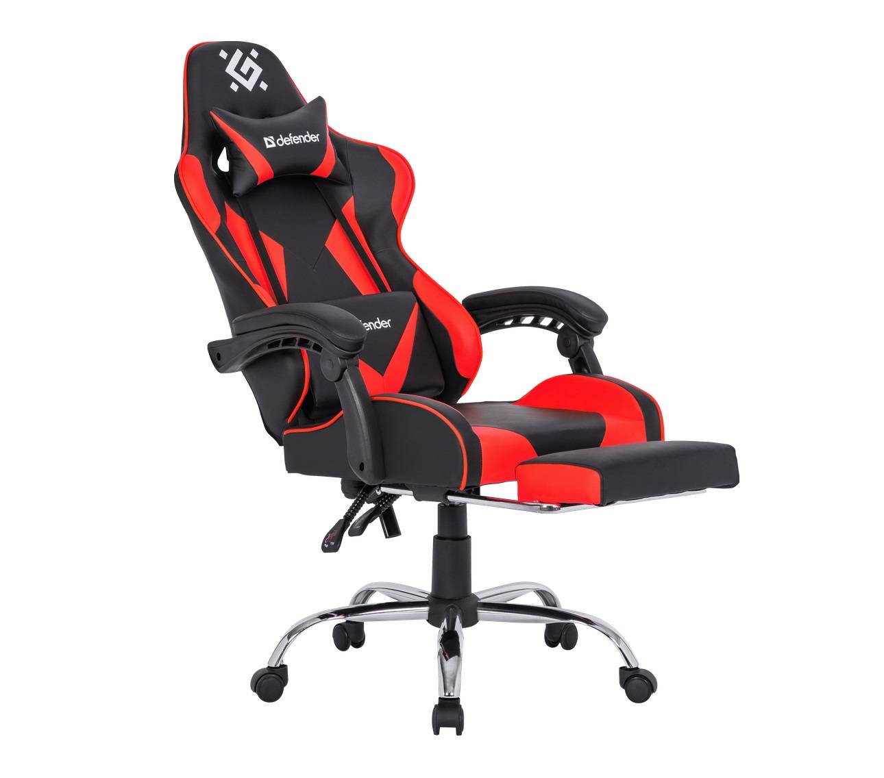 Defender Игровое кресло Pilot Черный/Красный,полиуретан, 60мм
