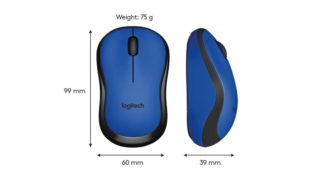 Logitech Мышь беспроводная M220 SILENT — BLUE — 2.4GHZ — EMEA.