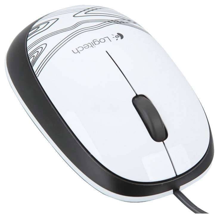 Logitech Мышь проводная Logitech M105 белая, 1000dpi, USB.