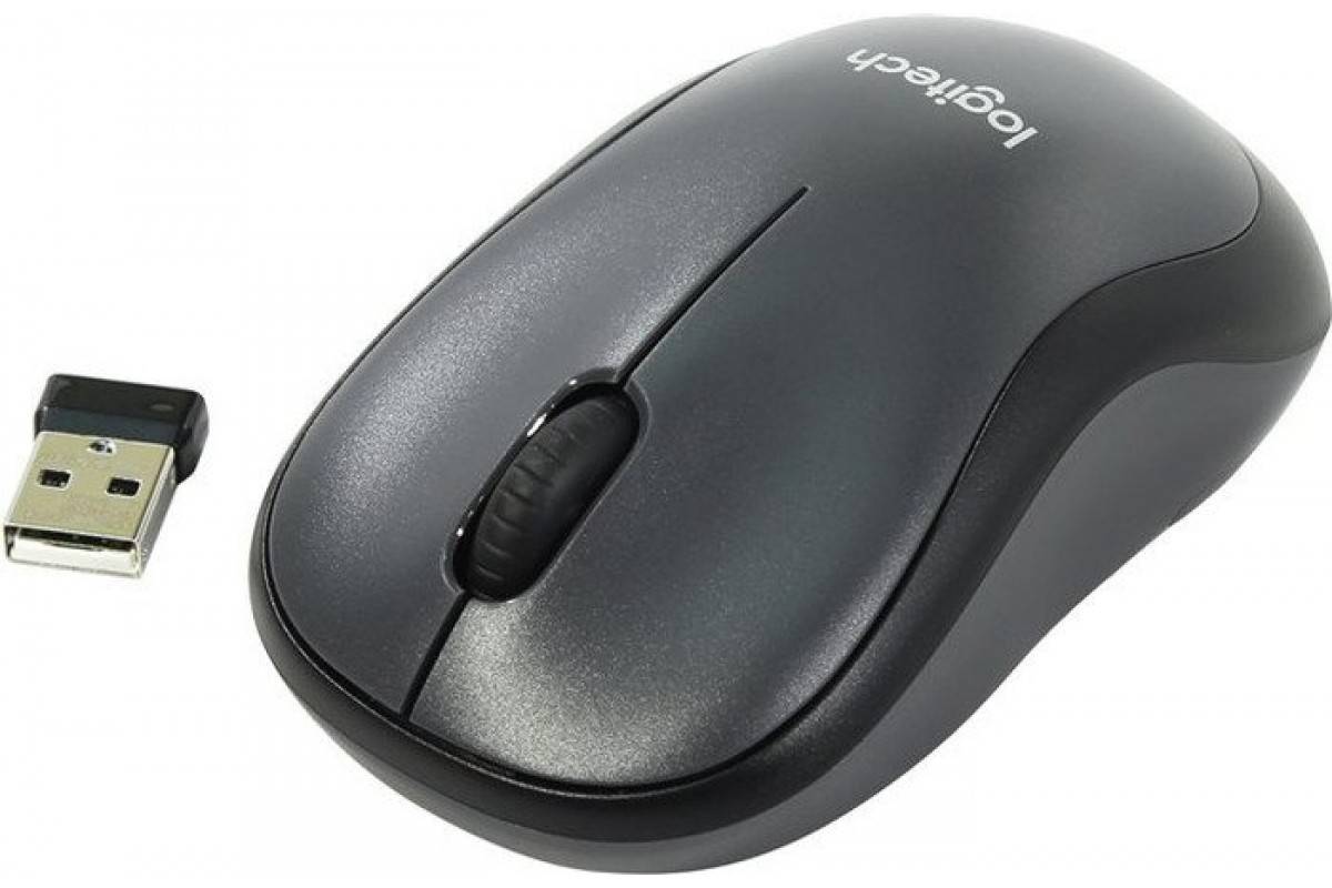 Мышь беспроводная Logitech M220 Silent Charcoal Ofl (черная, оптическая, 1000dpi, 2.4 GHz/USB-ресивер, бесшумная)