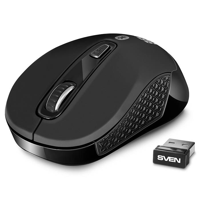 SVEN  Беспроводная мышь SVEN RX-575SW чёрная (бесш. кл., Bluetooth, 2,4 GHz, 3+1кл. 800-1600DPI, блист.)