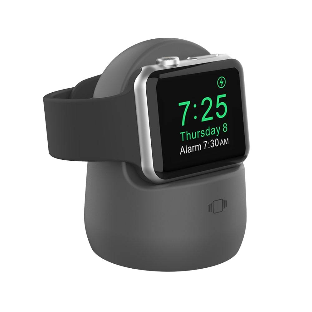 Deppa Подставка для зарядки Apple Watch 1/2/3/4/5, силикон, серый
