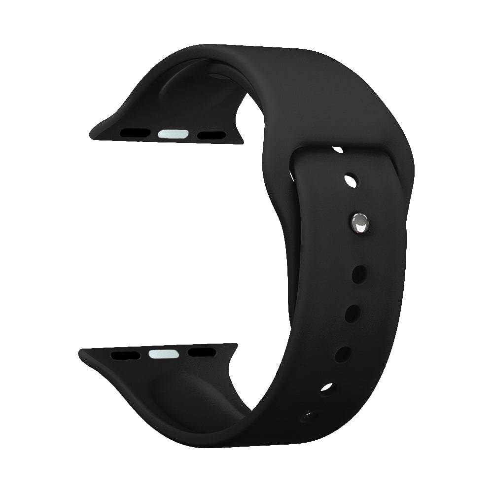 Deppa Ремешок Band Silicone для Apple Watch 38/40 Mm, силиконовый, черный, Deppa
