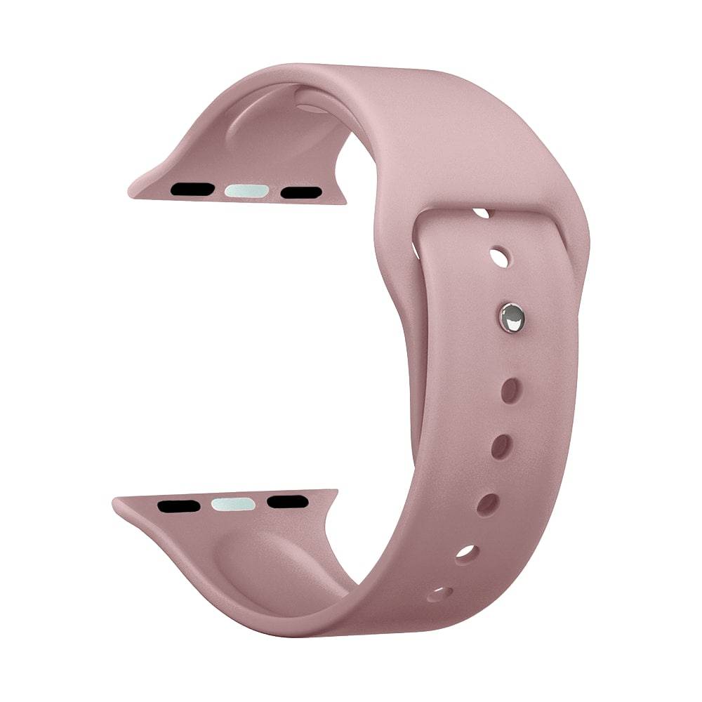 Deppa Ремешок Band Silicone для Apple Watch 42/44 Mm, силиконовый, розовый, Deppa