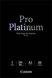 Фотобумага CANON Pro Platinum Профессиоанальная глянцевая, 300г/м2, A4, 20 л.