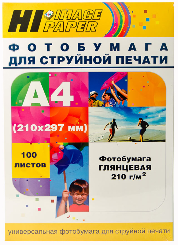 Фотобумага Hi-Image Paper глянцевая односторонняя, A4, 210 г/м2, 100 л.