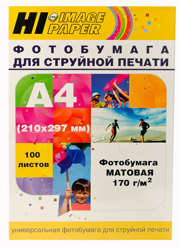 Фотобумага Hi-Image Paper матовая односторонняя, A4, 170 г/м2, 100 л.