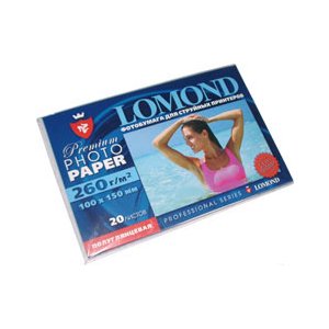 Фотобумага Lomond полуглянцевая (1103302), Semi Glossy, 10х15 см, 260 г/м2, 20 л.