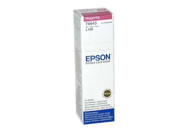 Чернила Epson L100/110/200/210/300/355/550/555 (O) C13T66434A, Magenta, 70ml