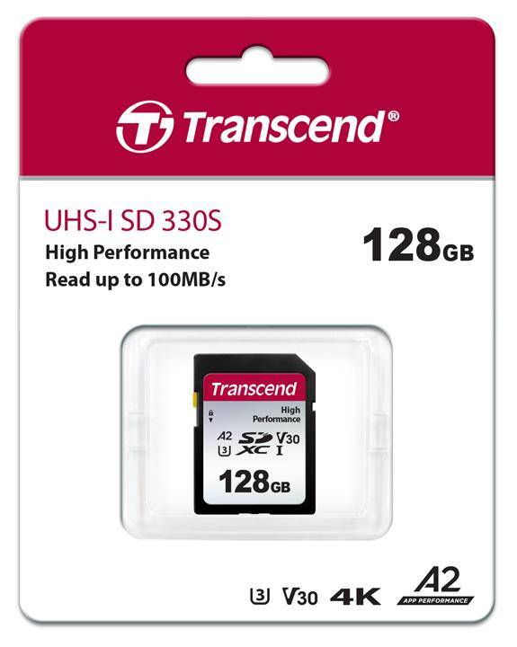 Флеш карта SD 128GB Transcend SDXC UHS-I U3, V30, U3, A2, 100/85 MB/s