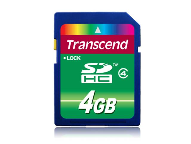 Флеш карта SD 4GB Transcend SDHC Class 4 (Plastic Box Oem)