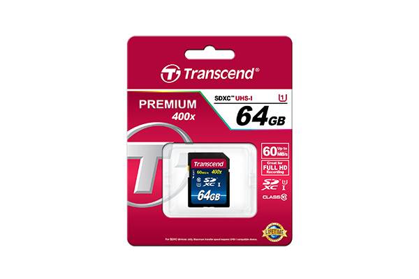 Флеш карта SD 64GB Transcend SDXC Class 10 UHS-I,400X