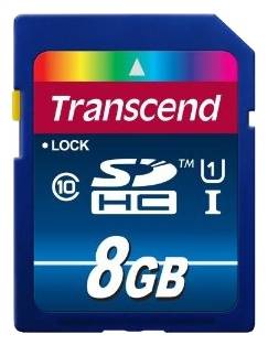 Флеш карта SD 8GB Transcend SDHC Class 10 UHS-1 Premium