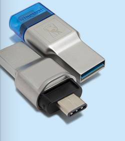 Устройство чтения/записи флеш карт Kingston MobileLite Duo 3C, MicroSD/microSDHC/microSDXC/UHS-I, USB Type-C