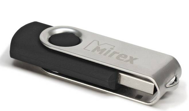 Флеш накопитель 16GB Mirex Swivel, USB 2.0, Черный