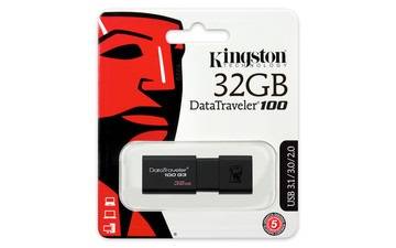 Флеш накопитель 32GB Kingston DataTraveler Traveler 100 G3, USB 3.0, черный