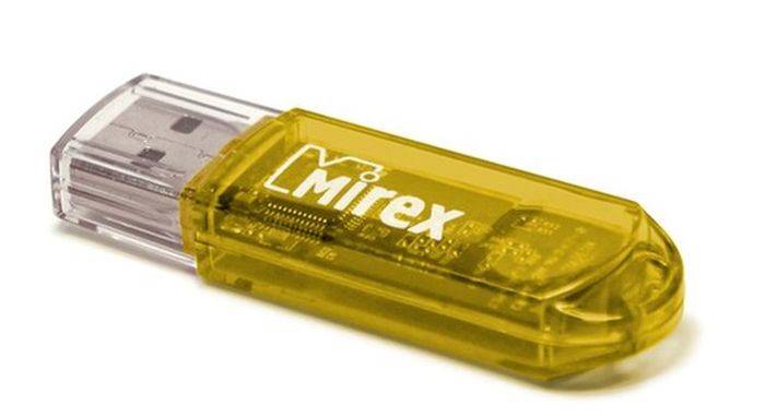 Флеш накопитель 4GB Mirex Elf, USB 2.0, Желтый