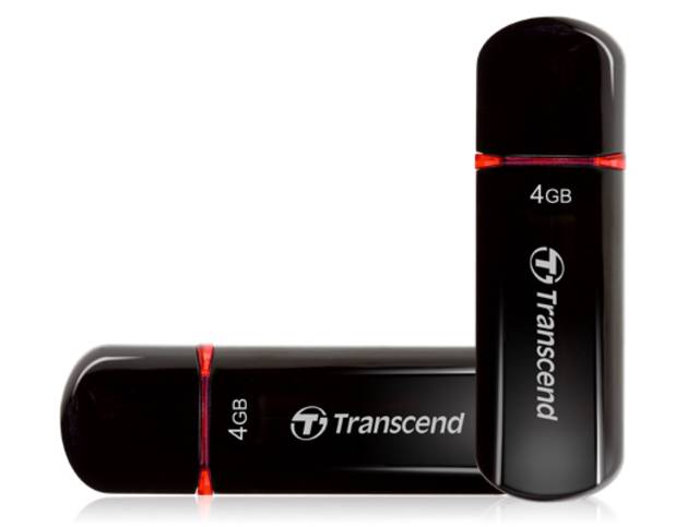 Флеш накопитель 4GB Transcend JetFlash 600, USB 2.0, Черный/Красный