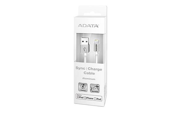 Кабель A-DATA Lightning-USB для зарядки и синхронизации IPhone, IPad, IPod (сертиф. Apple) 1м, металлический, Silver