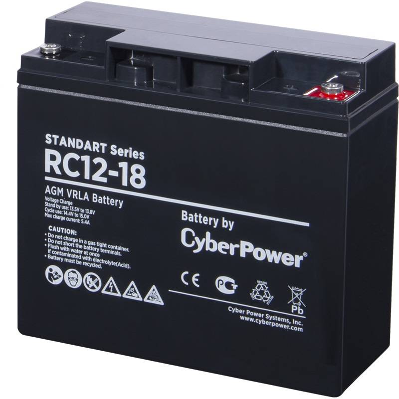 CyberPower Аккумуляторная батарея SS RС 12-18 / 12 В 18 Ач