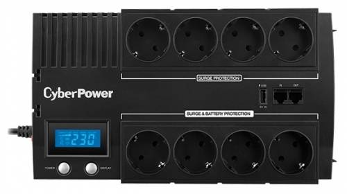 CyberPower ИБП Line-Interactive BR1200ELCD 1200VA/720W USB/RJ11/45 (4+4 EURO)