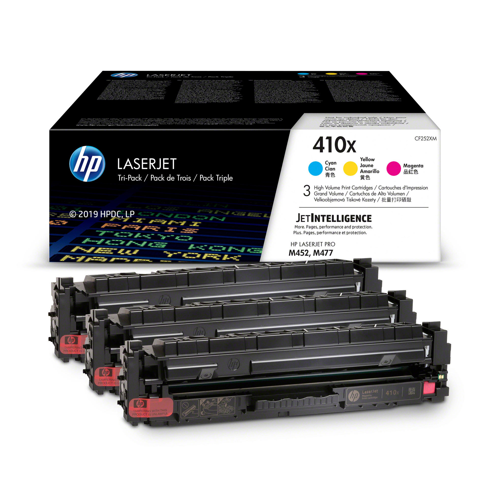Набор картриджей 410X для HP Color LaserJet Pro M377/M452/MFP M477, 5К (О) C/M/Y CF252XM - купить с доставкой по России
