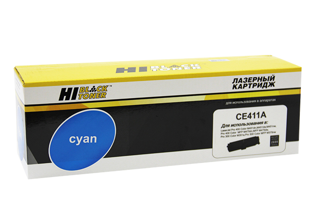 Картридж Hi-Black (HB-CE411A) для HP CLJ Pro300 Color M351/M375/Pro400 M451/M475, C, 2,6K - купить с доставкой по России