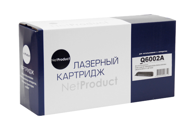 Картридж NetProduct (N-Q6002A) для HP CLJ 1600/2600/2605, Восстановленный, Y, 2K - купить с доставкой по России