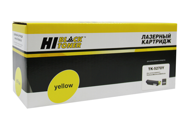 Тонер-картридж Hi-Black (HB-TK-5270Y) для Kyocera M6230cidn/M6630/P6230cdn, Y, 6K - купить с доставкой по России