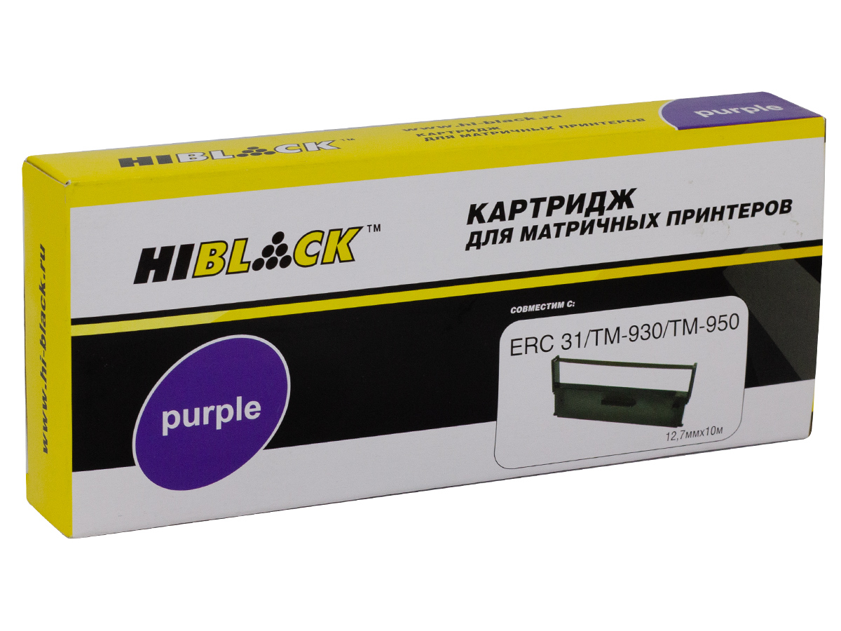 Картридж Hi-Black для Epson ERC-31/TM-950, Purple, 10м