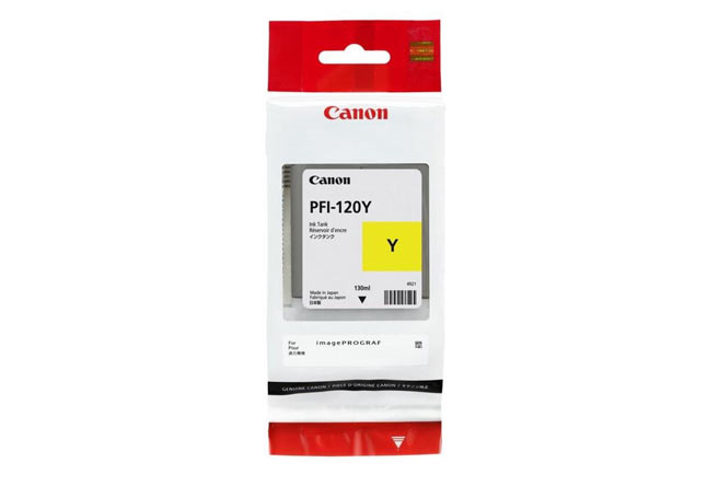 Картридж PFI-120Y Canon TM-200/205/300/305,  130 мл (О) yellow 2888C001 - купить с доставкой по России